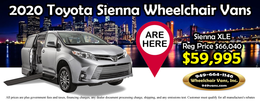 2020 Toyota Sienna XLE Wheelchair Vans Are Here