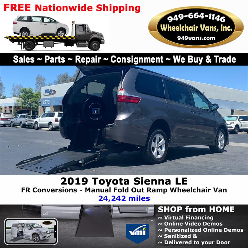 2019 toyota sienna handicap van