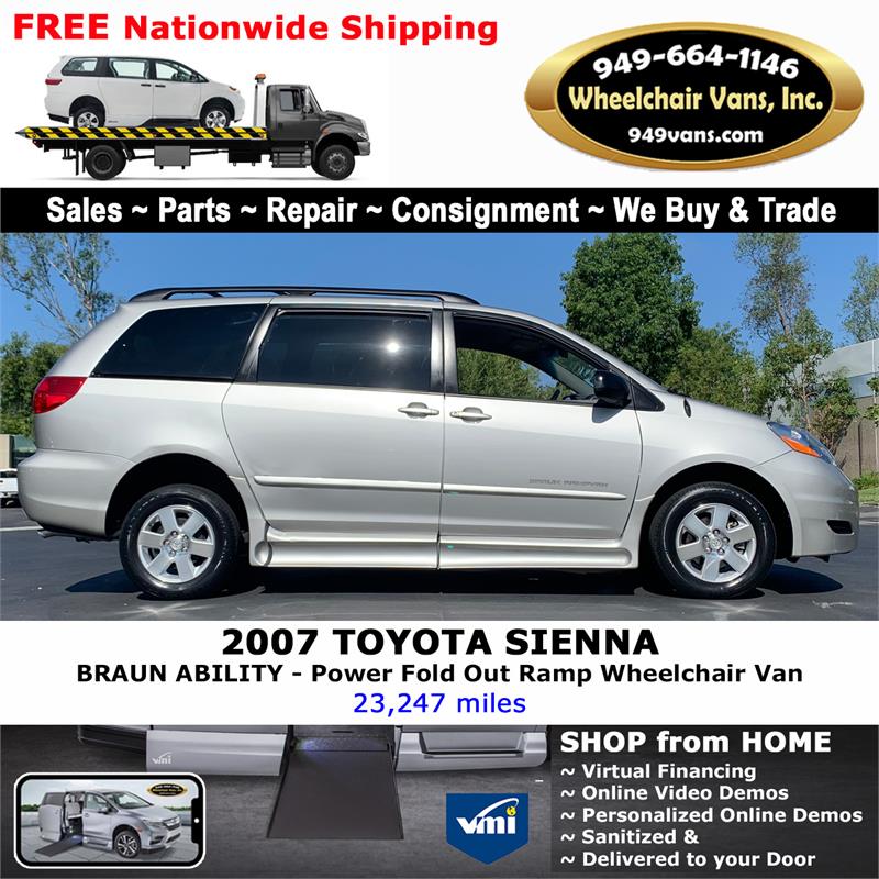 For Sale Used 2007 Toyota Sienna Braun 