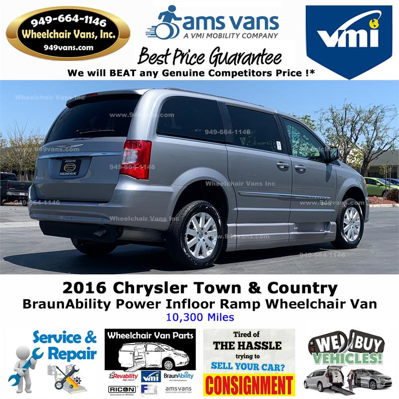 2016 chrysler town and country handicap van