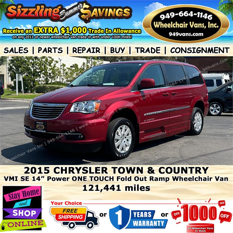 For Sale Used 2015 Chrysler Town And Country VMI ADV SE 14 Power ONE