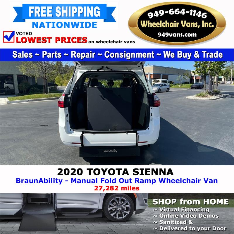 For Sale Toyota Sienna Braunability Manual Fold Out Ramp Side