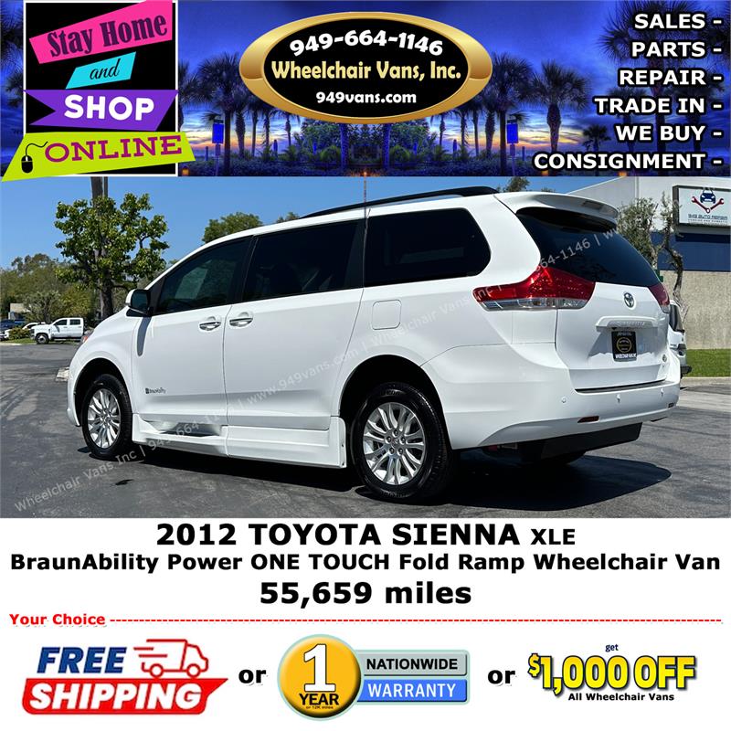 For Sale Used Toyota Sienna Braunability Power One Touch Fold