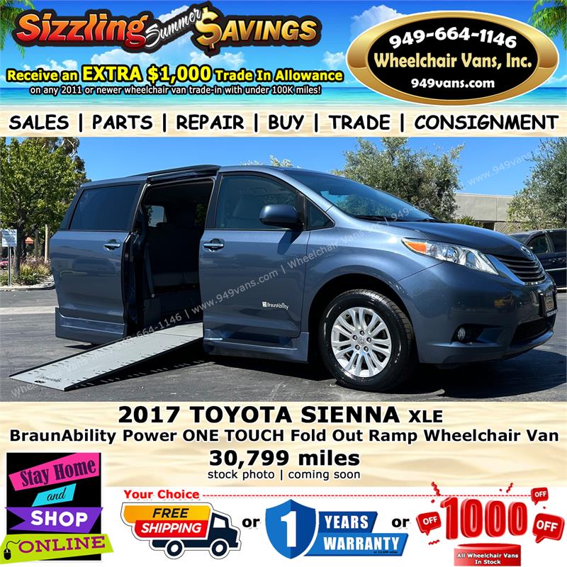 For Sale Used Toyota Sienna Braunability Power One Touch Fold