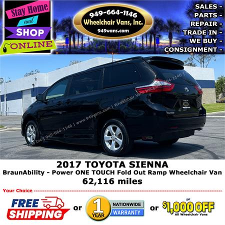 For Sale Used Toyota Sienna Braunability Power One Touch Fold