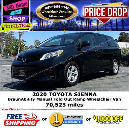 For Sale Used Toyota Sienna Braunability Manual Fold Out Ramp